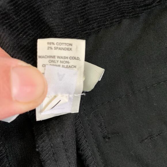 LOFT Marisa Black Corduroy Trousers Size 6 - Picture 9 of 9